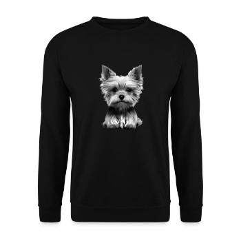 Yorkshire Terrier Puppy Dog Dog Owner - Unisex Sweatshirt - black - Front - Alina (178cm) & Michal (187cm)