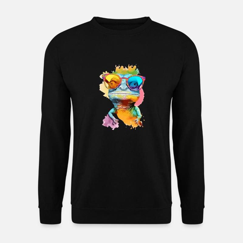 Kole, die Eidechse - Unisex Pullover - Schwarz