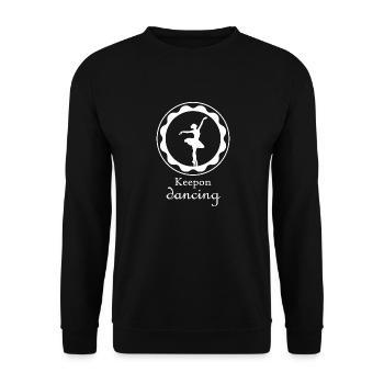 Dancing Dance Music - Unisex Pullover - Schwarz - Vorne - Alina (178cm) & Michal (187cm)