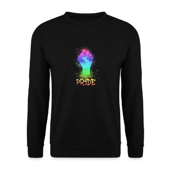 gay pride,pride,rainbow,LGBT - Unisex Sweatshirt - black - Front - Alina (178cm) & Michal (187cm)