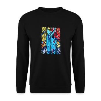 Graffiti style Splash hip hop colors painter color - Unisex Sweatshirt - black - Front - Alina (178cm) & Michal (187cm)