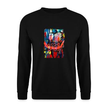 Graffiti style Splash hip hop colors painter color - Unisex Sweatshirt - black - Front - Alina (178cm) & Michal (187cm)