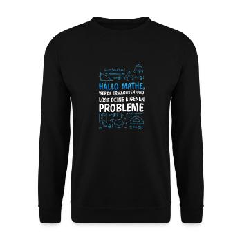 Mathe Mathematik Lehrer Student Wissenschaft - Unisex Pullover - Schwarz - Vorne - Alina (178cm) & Michal (187cm)