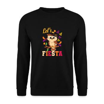 Let's Fiesta Ornithologist Owl Lover Birds Of Prey - Unisex Pullover - Schwarz - Vorne - Alina (178cm) & Michal (187cm)