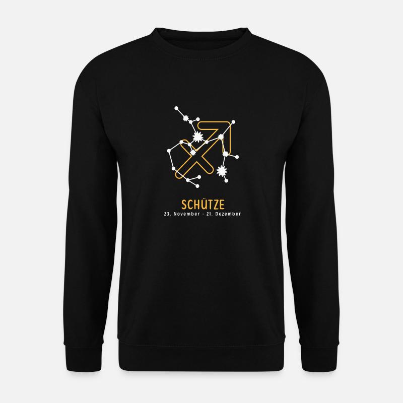 Sternzeichen Illustration Schütze - Unisex Pullover - Schwarz