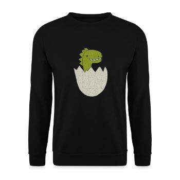dino baby - Unisex Pullover - Schwarz - Vorne - Alina (178cm) & Michal (187cm)