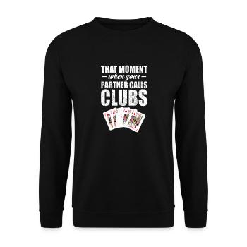 Ce moment où votre partenaire appelle les clubs - Sweat-shirt Unisexe - noir - Devant - Alina (178cm) & Michal (187cm)
