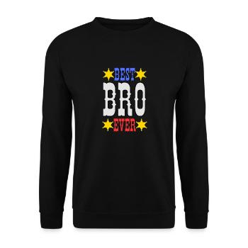 Best brother ever - Unisex Sweatshirt - black - Front - Alina (178cm) & Michal (187cm)