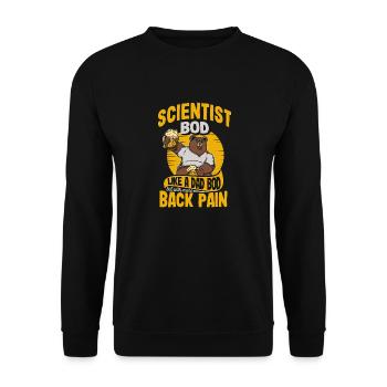 Scientist Bod Like A Dad Bod Funny Physics - Unisex Sweatshirt - black - Front - Alina (178cm) & Michal (187cm)