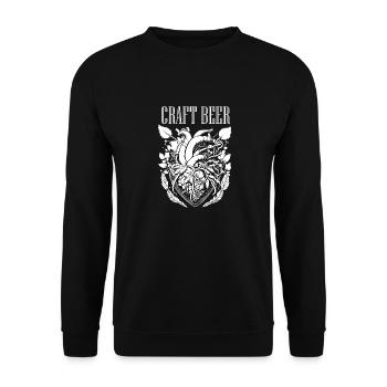 Love Craft Beer - Unisex Sweatshirt - black - Front - Alina (178cm) & Michal (187cm)