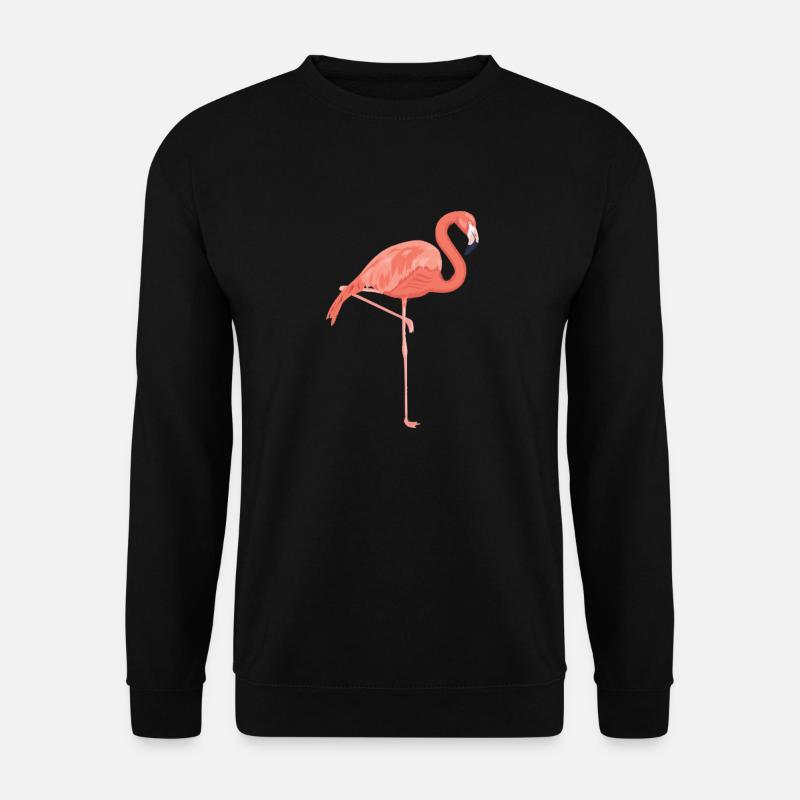 Rosa Flamingo - Unisex Pullover - Schwarz