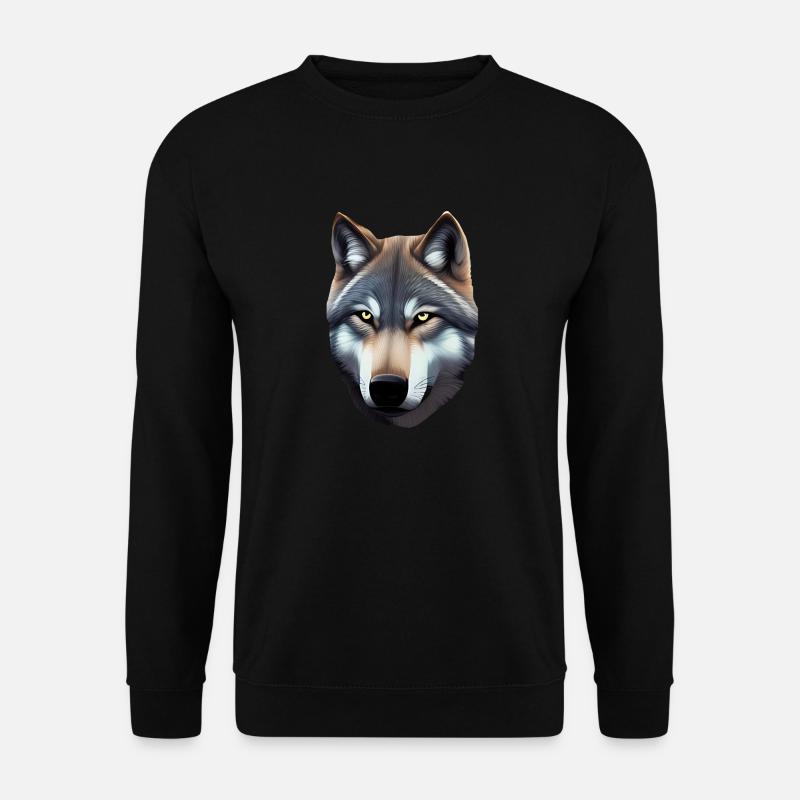 Wolf - Unisex Pullover - Schwarz