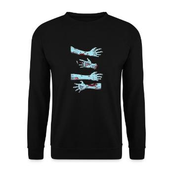 Zombie Hands - Unisex Sweatshirt - black - Front - Alina (178cm) & Michal (187cm)