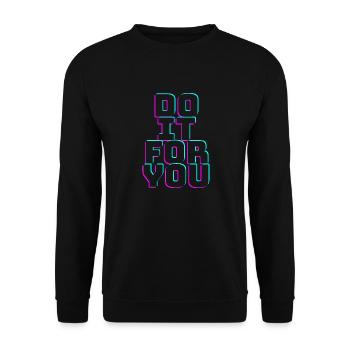 DOITFORYOU - Unisex Sweatshirt - black - Front - Alina (178cm) & Michal (187cm)