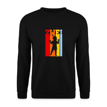 Zwei Jahr alt - Baby - Alter - Kleinkind - Unisex Pullover - Schwarz - Vorne - Alina (178cm) & Michal (187cm)