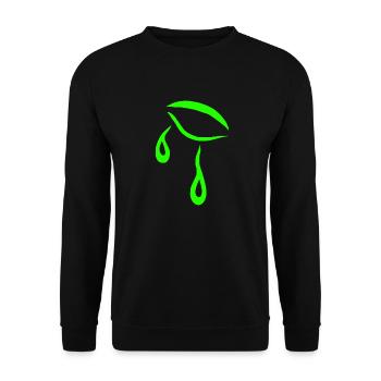 Wimpern Grüne Tattoo Tränen - Unisex Pullover - Schwarz - Vorne - Alina (178cm) & Michal (187cm)