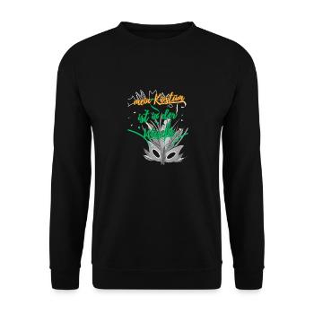 Carnival costume "my costume is in the laundry" - Unisex Sweatshirt - black - Front - Alina (178cm) & Michal (187cm)