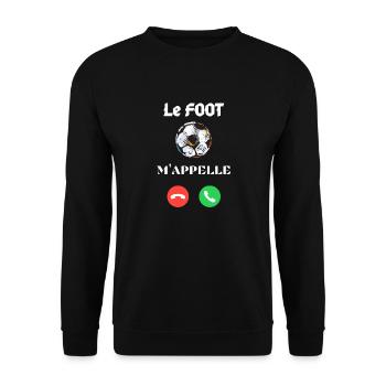 Le Foot m'appelle - J'aime le Foot - Sweat-shirt Unisexe - noir - Devant - Alina (178cm) & Michal (187cm)