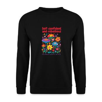 Jardin Souriante - Sweat-shirt Unisexe - noir - Devant - Alina (178cm) & Michal (187cm)