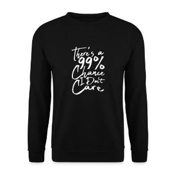 Il y a 99% de chances que je m’en fous d’être drôle - Sweat-shirt Unisexe - noir - Devant - Alina (178cm) & Michal (187cm)