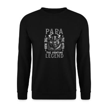 Chasse, gibier, chasse, nature, chasseur, faune animale - Sweat-shirt Unisexe - noir - Devant - Alina (178cm) & Michal (187cm)