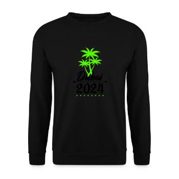 dubai 2024 palmen - Unisex Pullover - Schwarz - Vorne - Alina (178cm) & Michal (187cm)