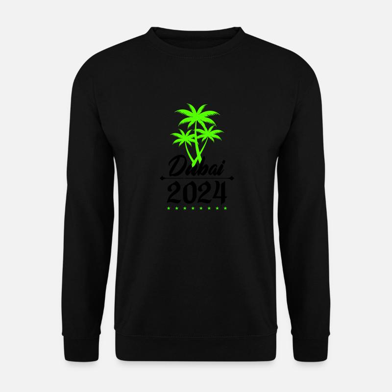 dubai 2024 palmen - Unisex Pullover - Schwarz