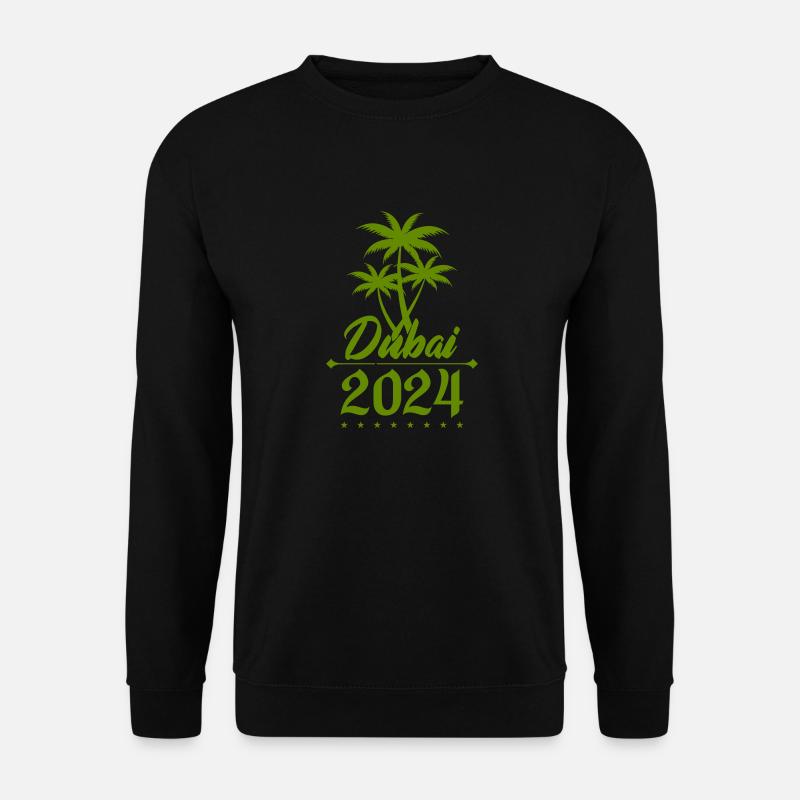 dubai 2024 palmen - Unisex Pullover - Schwarz