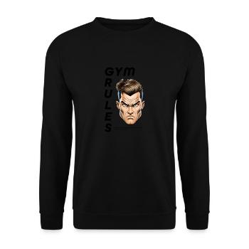 GYM Rules DE - Unisex Pullover - Schwarz - Vorne - Alina (178cm) & Michal (187cm)