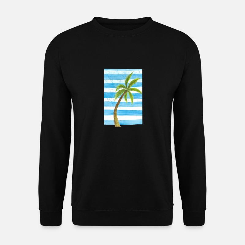 Palmen und Strandfeeling - Unisex Pullover - Schwarz