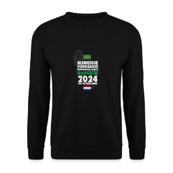 Nijmegen Walking Event 2024 4 x 40 km - Unisex Sweatshirt - black - Front - Alina (178cm) & Michal (187cm)