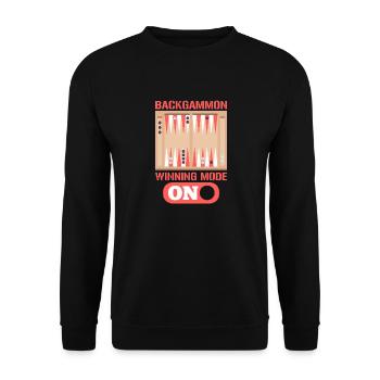 Backgammon Winning Mode On Board Gaming - Unisex Pullover - Schwarz - Vorne - Alina (178cm) & Michal (187cm)