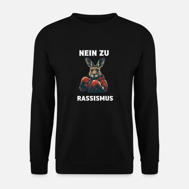 Kangaroo: "No chance for racism" - Unisex Sweatshirt - black