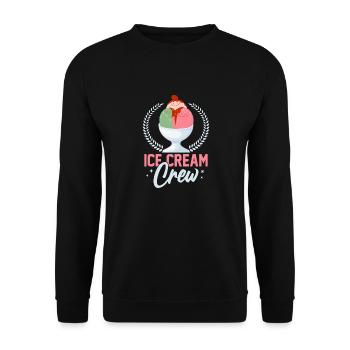 Ice Cream Crew Cône de cuillère d’été - Sweat-shirt Unisexe - noir - Devant - Alina (178cm) & Michal (187cm)