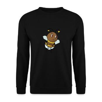 Baby bumblebee with diaper - Unisex Sweatshirt - black - Front - Alina (178cm) & Michal (187cm)