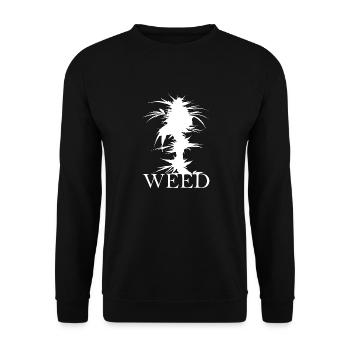 Weed Cannabis - Unisex Sweatshirt - black - Front - Alina (178cm) & Michal (187cm)