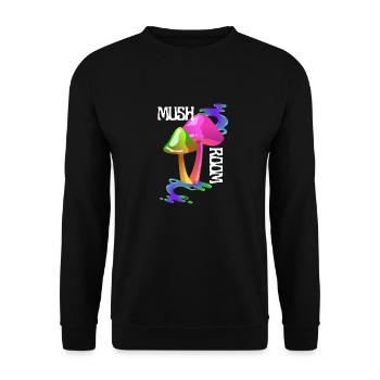 Festival des champignons Goa Rave - Sweat-shirt Unisexe - noir - Devant - Alina (178cm) & Michal (187cm)