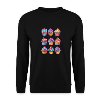 Cupcake - Sweat-shirt Unisexe - noir - Devant - Alina (178cm) & Michal (187cm)