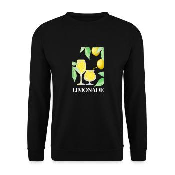 Lemon Fruits Lemonade - Unisex Sweatshirt - black - Front - Alina (178cm) & Michal (187cm)