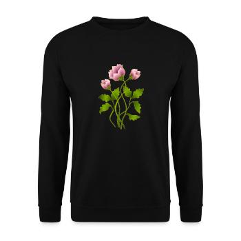 Fleur - Sweat-shirt Unisexe - noir - Devant - Alina (178cm) & Michal (187cm)