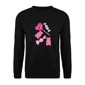 Süßigkeiten Candy - Sweat-shirt Unisexe - noir - Devant - Alina (178cm) & Michal (187cm)
