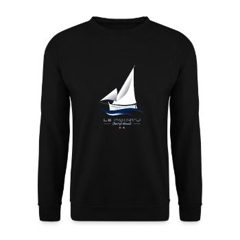 Bateau traditionnel "Le pointu" - Sweat-shirt Unisexe - noir - Devant - Alina (178cm) & Michal (187cm)