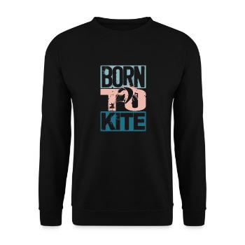 Born to Kite - Unisex Pullover - Schwarz - Vorne - Alina (178cm) & Michal (187cm)