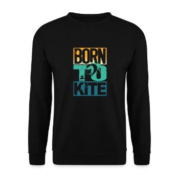 Born to Kite - Unisex Pullover - Schwarz - Vorne - Alina (178cm) & Michal (187cm)
