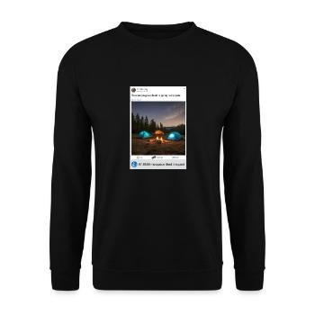 Camping is fun - Unisex Pullover - Schwarz - Vorne - Alina (178cm) & Michal (187cm)