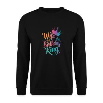 Frau Ehefrau Partnerin Familie Verheiratet - Unisex Pullover - Schwarz - Vorne - Alina (178cm) & Michal (187cm)