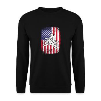 Motocross MX Supercross Enduro Dirt Bike - Sweat-shirt Unisexe - noir - Devant - Alina (178cm) & Michal (187cm)