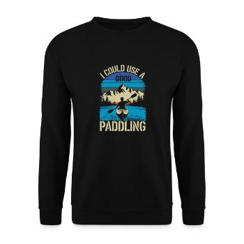 Adventure on the water - Unisex Sweatshirt - black - Front - Alina (178cm) & Michal (187cm)