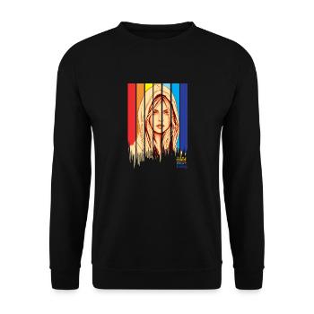 Positive, positive mind vibes life - Sweat-shirt Unisexe - noir - Devant - Alina (178cm) & Michal (187cm)