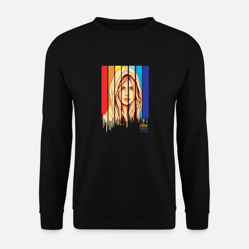 Positive, positive mind vibes life - Unisex Sweatshirt - black